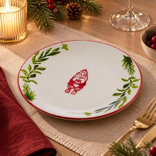 Emsan Christmas Gnome Tatlı Tabağı 15 cm