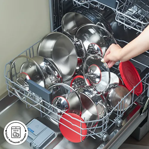 Karaca Emirgan Xl İndüksiyon Tabanlı 13 Parça Saklama Kaplı Çelik Tencere Seti Karaca Emirgan Xl İndüksiyon Tabanlı 13 Parça Saklama Kaplı Çelik Tencere Seti