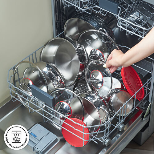 Karaca Emirgan Xl İndüksiyon Tabanlı 13 Parça Saklama Kaplı Çelik Tencere Seti Karaca Emirgan Xl İndüksiyon Tabanlı 13 Parça Saklama Kaplı Çelik Tencere Seti