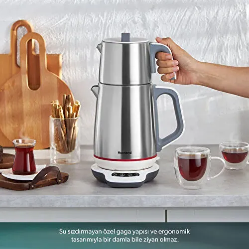 Homend Royaltea 1709H Dokunmatik Konuşan Çelik Çay Makinesi Inox