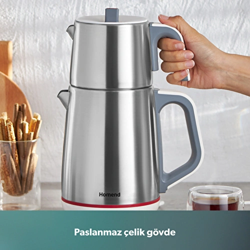 Homend Royaltea 1709H Dokunmatik Konuşan Çelik Çay Makinesi Inox