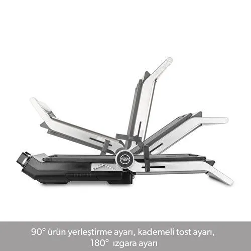 Homend Grilliant 1342H 3 in 1 Inox Gövde Çift Taraflı XL Döküm Plaka Tost ve Izgara Makinesi