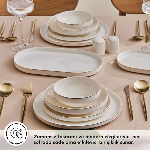 Karaca Stream Bone Light Bach 29 Parça 6 Kişilik Yemek Takımı Gold