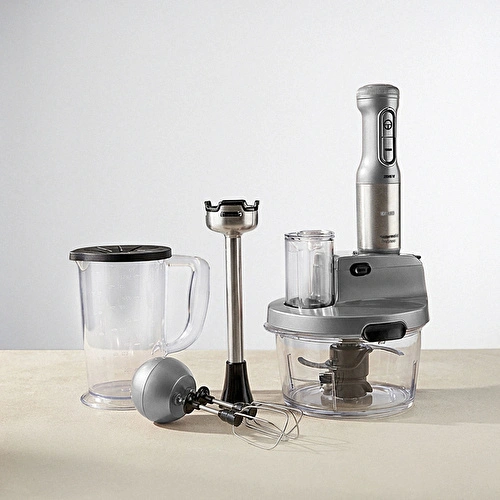 Karaca Mastermaid Prosteel Uzun Blender Ayaklı 6 Bıçaklı Cam Mutfak Robotu 2500W Galaxy Grey