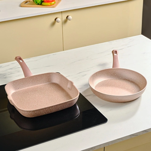 Karaca Biogranit Rosegold Tava Seti