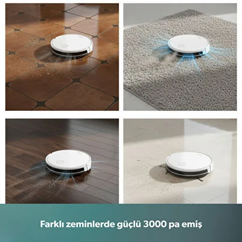 Homend Alex 1288h Moplu ve Akıllı Robot Süpürge Gyroscope Beyaz