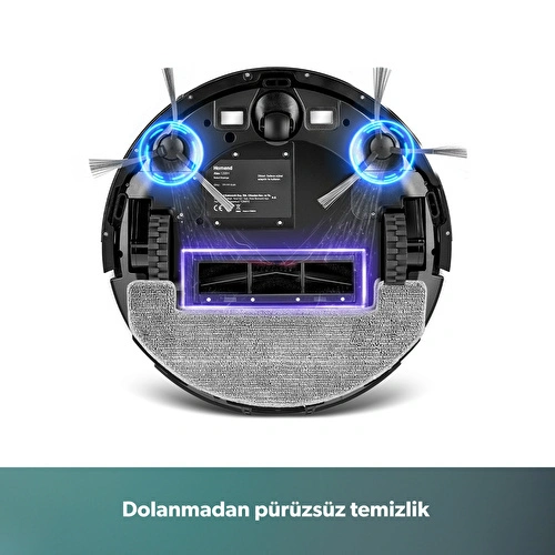 Homend Alex 1288h Moplu ve Akıllı Robot Süpürge Gyroscope Beyaz Homend Alex 1288h Moplu ve Akıllı Robot Süpürge Gyroscope Beyaz