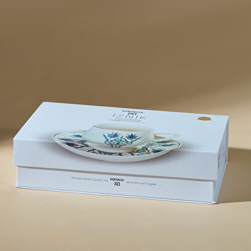 Karaca İznik Yeni Form 6 Kişilik Kahve Fincanı Takımı 100 ml