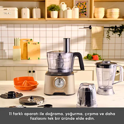 Karaca Mastermaid Power Max 11 in 1 2500w Mutfak Robotu Mineral Gold