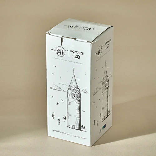Karaca X İst Collection Galata 4 Parça Standlı Mug Kupa Karaca X İst Collection Galata 4 Parça Standlı Mug Kupa