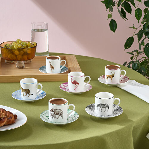 Karaca Jungle 6 Kişilik Kahve Fincanı Takımı 80 ml Karaca Jungle 6 Kişilik Kahve Fincanı Takımı 80 ml