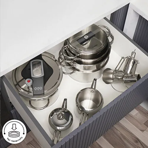 Karaca Platinium 17 Parça İndüksiyon Tabanlı Çelik Çeyiz Seti