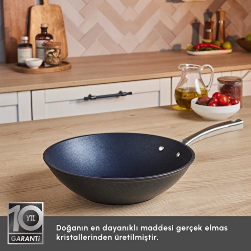 Karaca Biodiamond Pro İndüksiyon Tabanlı Wok Tava 28 Cm