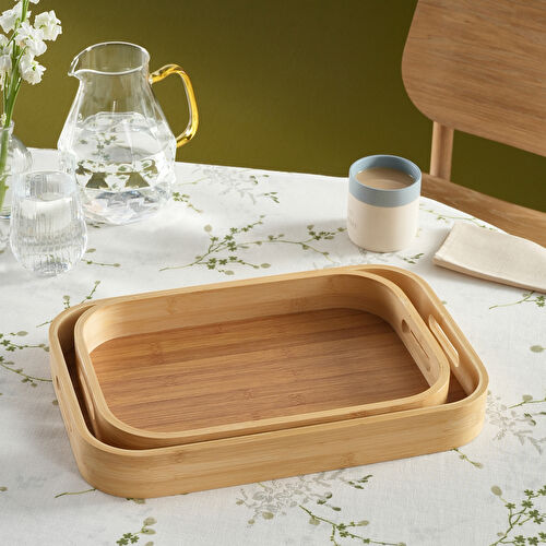 Karaca Nolan 2'li Bambu Tepsi