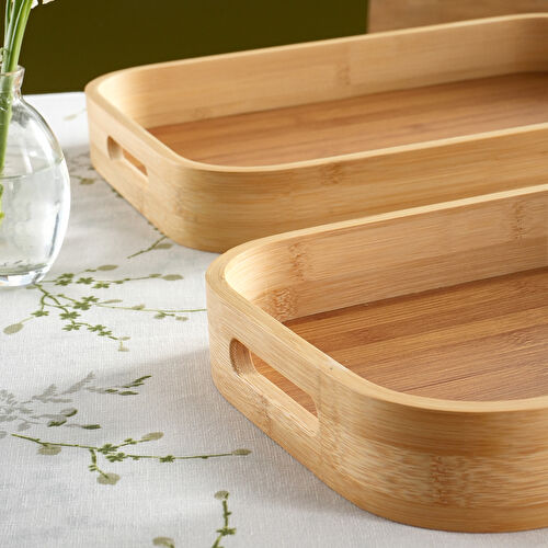 Karaca Nolan 2'li Bambu Tepsi