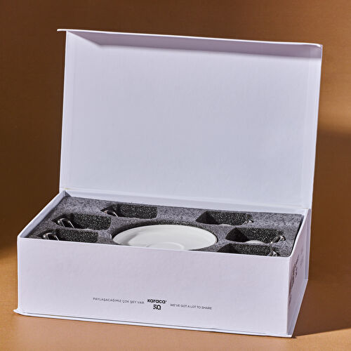 Karaca Streamline Saturn 6 Kişilik Kahve Fincanı Takımı 100 ml Platin Karaca Streamline Saturn 6 Kişilik Kahve Fincanı Takımı 100 ml Platin