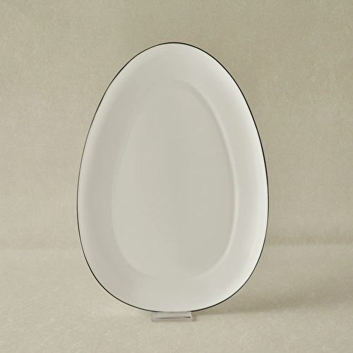 Karaca Agata Opal Cam Kayık Tabak 33 Cm