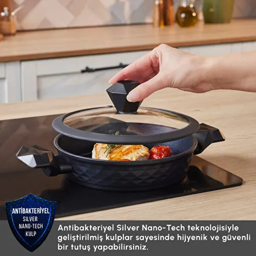 Karaca Biodiamond Antibakteriyel Kulp İndüksiyon Tabanlı 6 Parça Sahan Seti