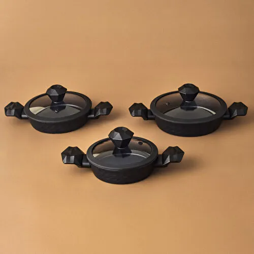 Karaca Biodiamond Antibakteriyel Kulp İndüksiyon Tabanlı 6 Parça Sahan Seti