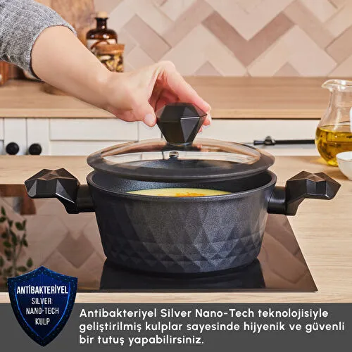 Karaca Biodiamond Antibakteriyel Kulp Tencere 20 Cm