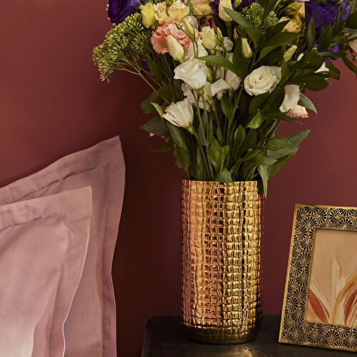 Karaca Home Lesley Dekoratif Silindir Vazo Gold Karaca Home Lesley Dekoratif Silindir Vazo Gold