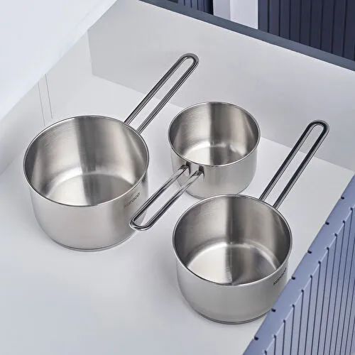 Karaca Fiorino İndüksiyon Tabanlı Çelik 3 Parça Mini Sütlük/Sosluk Set