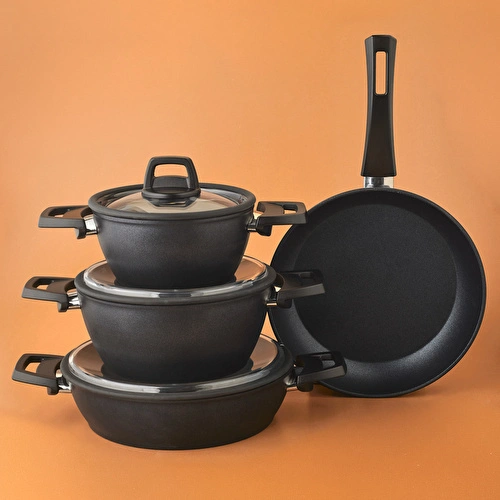 Karaca Biodiamond Antibakteriyel Powerful 7 Parça Tencere ve Tava Seti