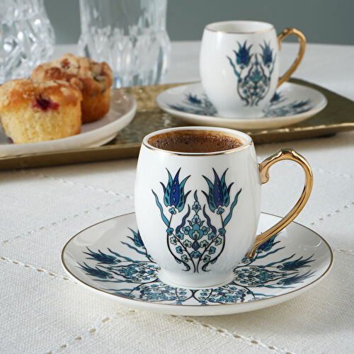 Karaca İznik 6 Kişilik Kahve Fincan Takımı 80 ml