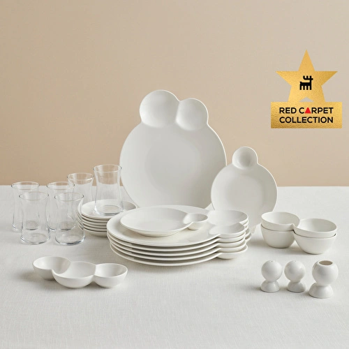 Karaca Red Carpet Collection Stream Bone Blow 26 Parça 6 Kişilik Kahvaltı Takımı
