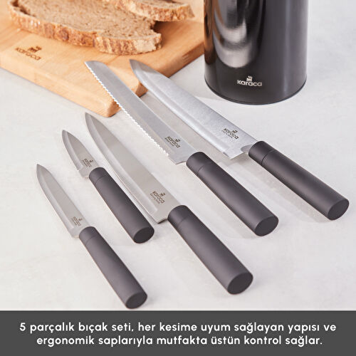 Karaca Roscar Black 6 Parça Bıçak Seti