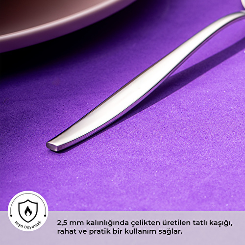 Emsan Reyhan Tekli Tatlı Kaşığı 16 cm Emsan Reyhan Tekli Tatlı Kaşığı 16 cm