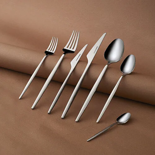 Karaca 316 Premium Moongate Platin 12 Kişilik 84 Parça Çatal Kaşık Bıçak Takımı