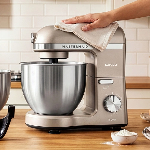 Karaca Mastermaid Chef Pro Çift Kollu Hamur Yoğurma Makinesi Iconic Beige 1500W 5L Karaca Mastermaid Chef Pro Çift Kollu Hamur Yoğurma Makinesi Iconic Beige 1500W 5L