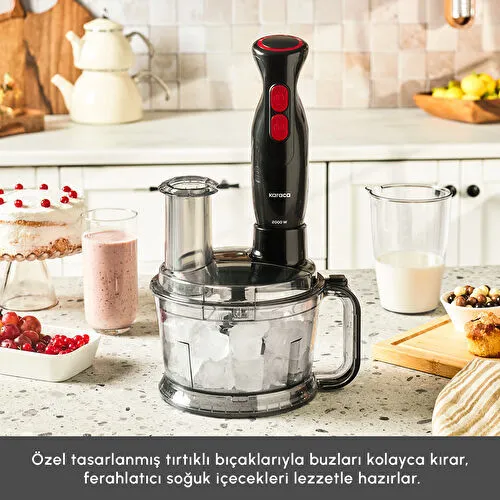 Karaca Pro Multimax 6 in 1 Çok Amaçlı Mutfak Robotu 2000W Black