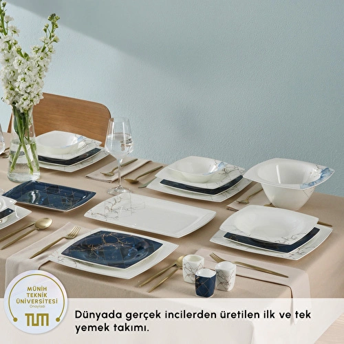 Karaca Fine Pearl Midnight 58 Parça 12 Kişilik Yemek Takımı Gold Karaca Fine Pearl Midnight 58 Parça 12 Kişilik Yemek Takımı Gold