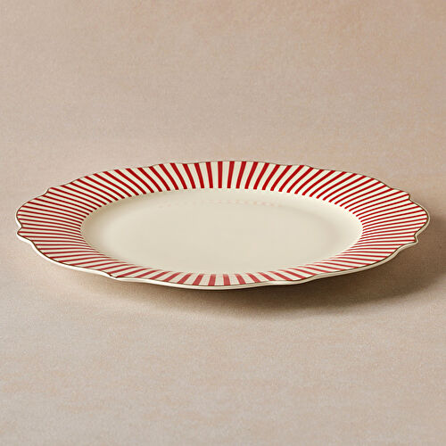 Karaca New Romantic İnce Çizgili Servis Tabağı 27 cm Kırmızı Karaca New Romantic İnce Çizgili Servis Tabağı 27 cm Kırmızı