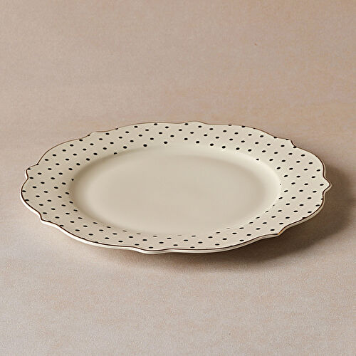 Karaca New Romantic Puantiyeli Servis Tabağı 27 cm Siyah Karaca New Romantic Puantiyeli Servis Tabağı 27 cm Siyah