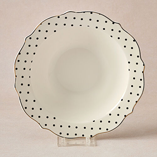 Karaca New Romantic Puantiyeli Kase 17 cm Siyah 