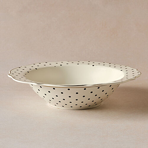 Karaca New Romantic Puantiyeli Bol Kase 25 cm Siyah 