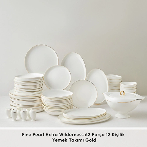 Karaca Fine Pearl Extra Wilderness 62 Parça 12 Kişilik Yemek Takımı Gold Karaca Fine Pearl Extra Wilderness 62 Parça 12 Kişilik Yemek Takımı Gold