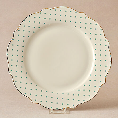 Karaca New Romantic Puantiyeli Servis Tabağı 27 cm Yeşil