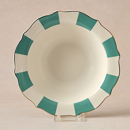 Karaca New Romantic Kalın Çizgili Kase 17 Cm Yeşil Karaca New Romantic Kalın Çizgili Kase 17 Cm Yeşil