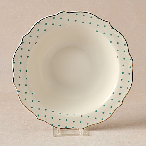 Karaca New Romantic Puantiyeli Kase 17 cm Yeşil 