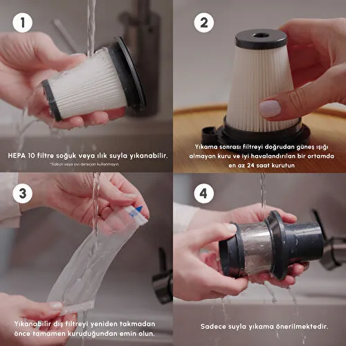 Karaca Vantuz Power Up Pro Dikey Süpürge Black Copper