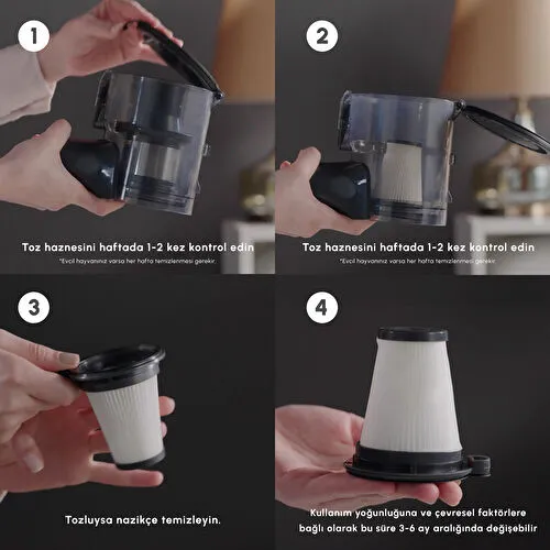 Karaca Vantuz Power Up Pro Dikey Süpürge Mineral Gold