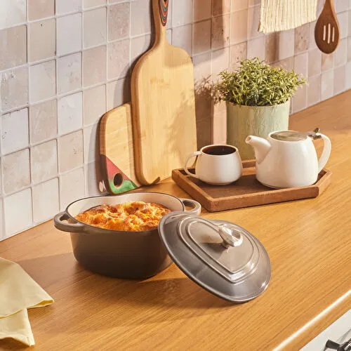 Karaca Love Demir Döküm Tencere Gri