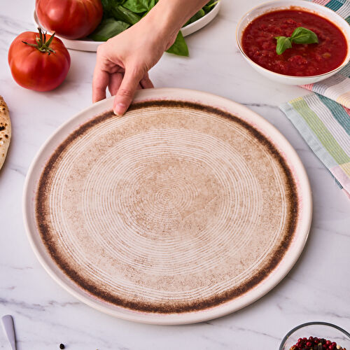 Karaca Ephesus Pizza Tabağı 32 Cm Bej 