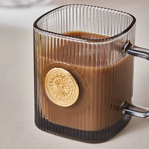 Karaca Madalyon Mug 340 Ml Gri Karaca Madalyon Mug 340 Ml Gri