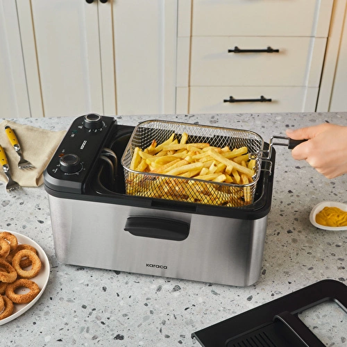 Karaca Inox Yağ Filtreli Zamanlayıcılı Fritöz XL 3,2L Karaca Inox Yağ Filtreli Zamanlayıcılı Fritöz XL 3,2L