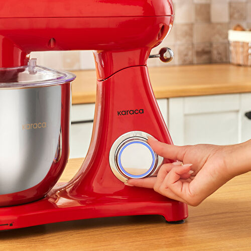 Karaca Powercast Chef Döküm Stand Mikser Red Mutfak Şefi 1800W 6,2 Lt Karaca Powercast Chef Döküm Stand Mikser Red Mutfak Şefi 1800W 6,2 Lt
